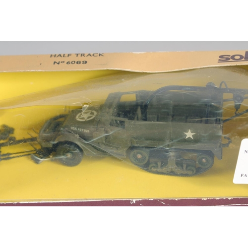 299 - SOLIDO, Military, combat car, French truck, Dodge 4x4, Half Track, boxed, (4).