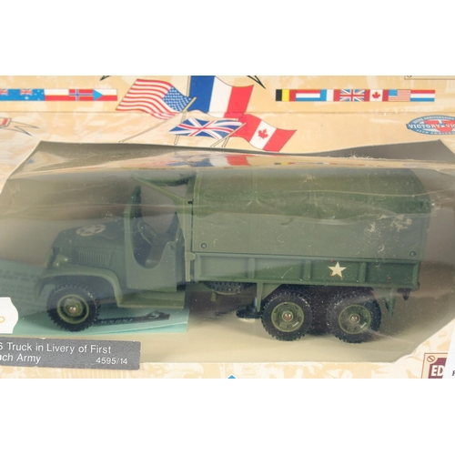 299 - SOLIDO, Military, combat car, French truck, Dodge 4x4, Half Track, boxed, (4).