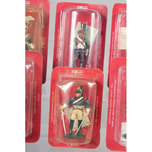 307 - DEL PRADO COLLECTION, a set of eight soldiers, in perspex (8).