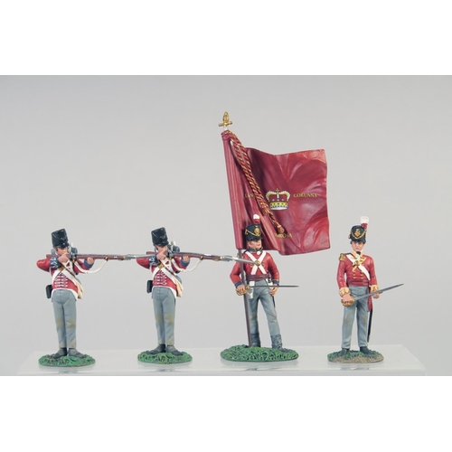 310 - A GOOD COLLECTION OF CAST AND PAINTED SOLDIERS, average height 4.5