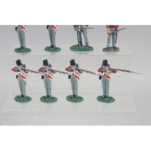 310 - A GOOD COLLECTION OF CAST AND PAINTED SOLDIERS, average height 4.5