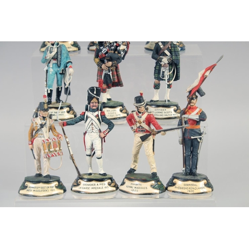 311 - A GOOD COLLECTION OF CAST AND PAINTED SOLDIERS, average height 2.75