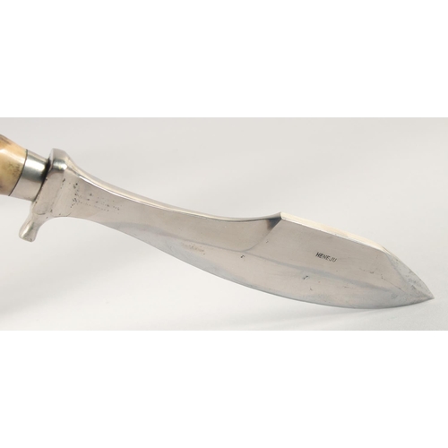 32 - A HENEJU KNIFE, with an antler handle, 13