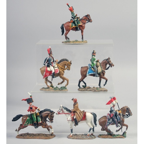 369 - SIX VARIOUS DEL PRADO SOLDIERS, on horseback, 3.5