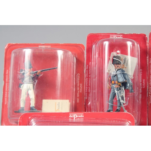 370 - A COLLECTION OF TEN DEL PRADO SOLDIERS, in a Perspex case.