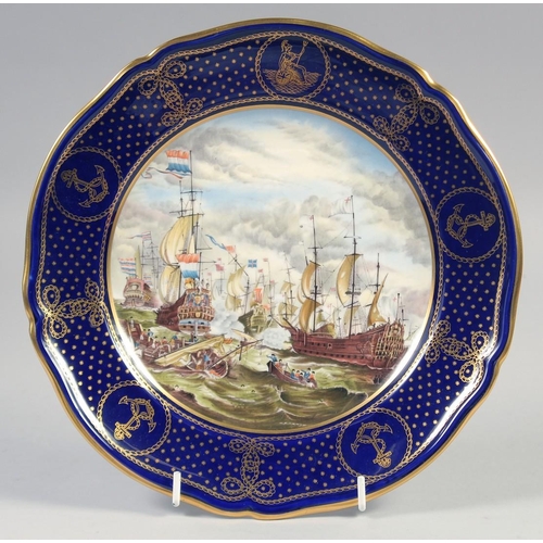 373 - SPODE MARITIME ENGLAND PLATE, no.3, The Four Days Battle, June, 1666, no. 727, boxed.