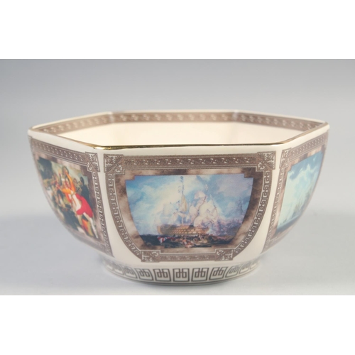 375 - WADE, Vice Admiral Lord Nelson, octagonal bowl, 6