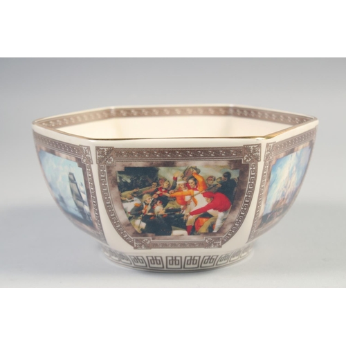 375 - WADE, Vice Admiral Lord Nelson, octagonal bowl, 6