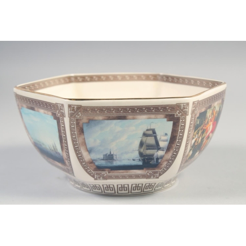 375 - WADE, Vice Admiral Lord Nelson, octagonal bowl, 6