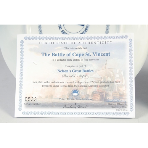 378 - WANBURY MINT, The Battle of Copenhagen 1801, and Cape St. Vincent, pair of plates, 8