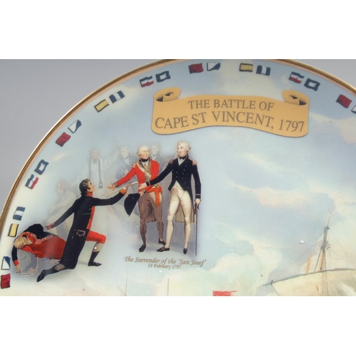 378 - WANBURY MINT, The Battle of Copenhagen 1801, and Cape St. Vincent, pair of plates, 8