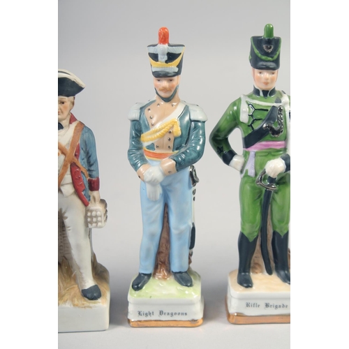 390 - A SET OF SIX PORCELAIN SOLDIERS 6.5