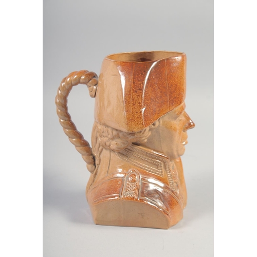 402 - A ROYAL DOULTON SALTGLAZED JUG, replica of the original jug made by Doulton and Watts, Lambeth, 8