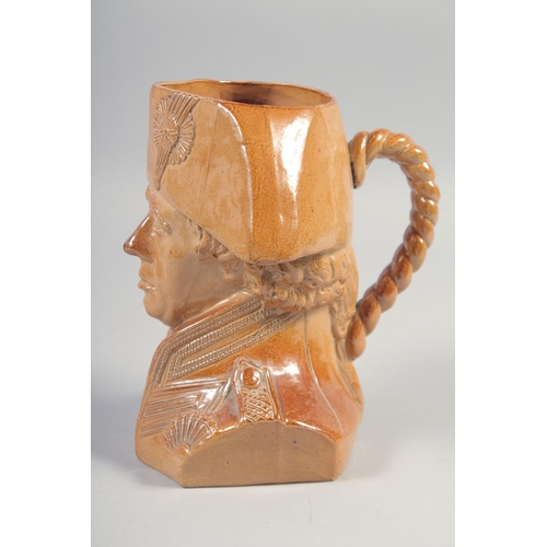 402 - A ROYAL DOULTON SALTGLAZED JUG, replica of the original jug made by Doulton and Watts, Lambeth, 8