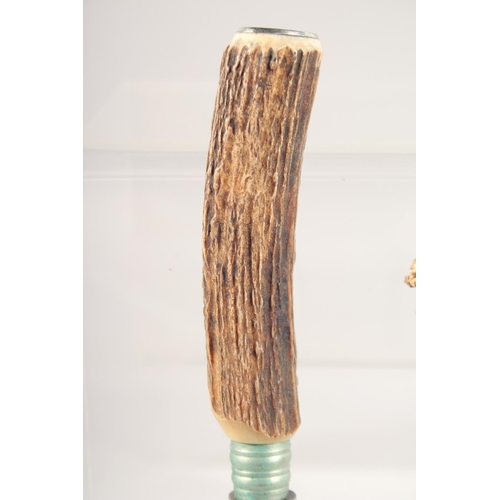 68 - THREE ANTLER HANDLE FORKS, 9