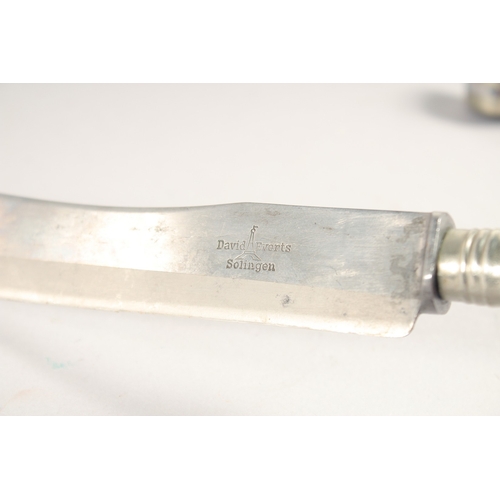 96 - A DAVID EVERTS SOLINGEN KNIFE, with antler handle, 11