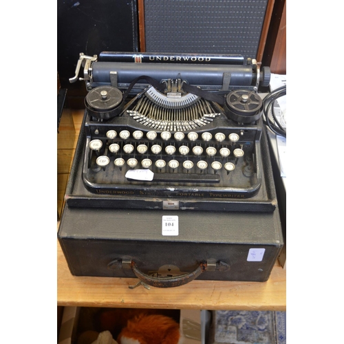 104 - An Underwood typewriter.