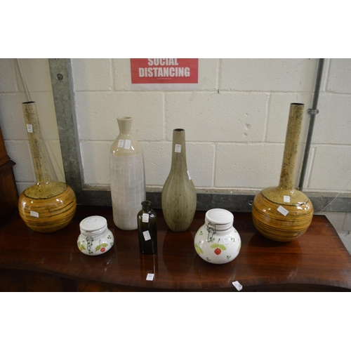 191 - Decorative vases and storage jars etc.