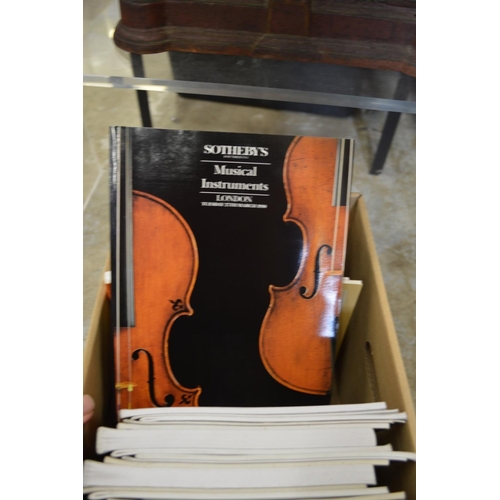 216 - A quantity of Sothebys musical instrument and other auction catalogues.