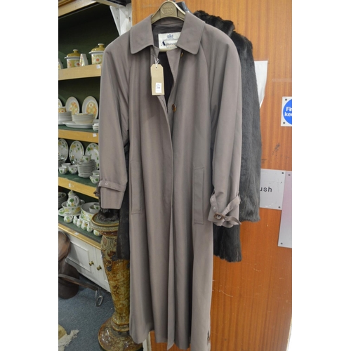 218 - A ladies Aquascutum raincoat size approx 10-12.