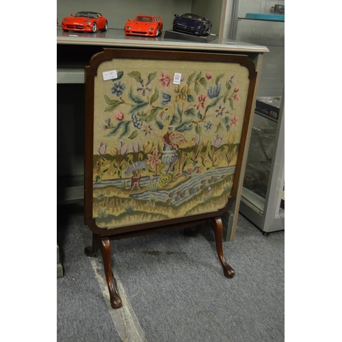 223 - A folding fire screen/table.