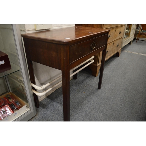 228 - A George III mahogany single drawer side table.