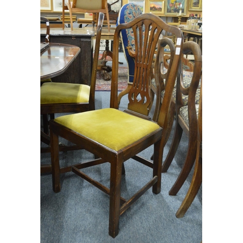 266 - A set of six Georgian style mahogany dining chairs.