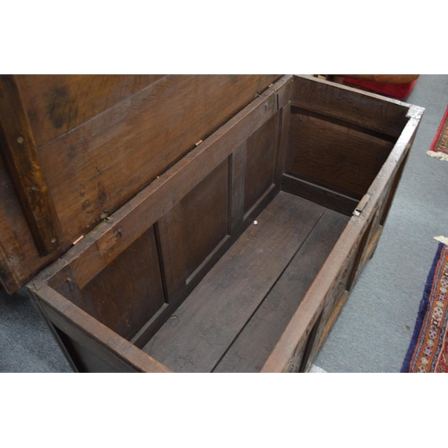 269 - A large 18th century oak coffer.