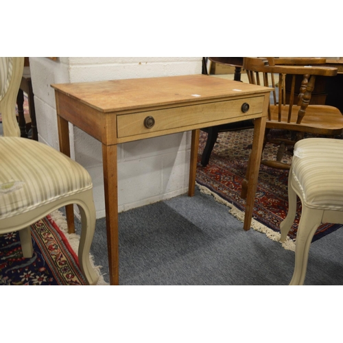 279 - A mahogany single drawer side table.