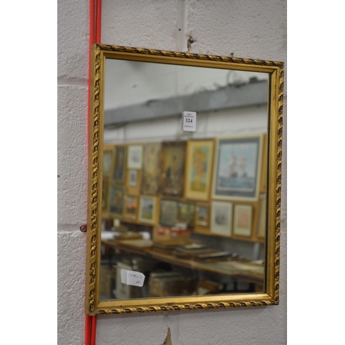 324 - A small gilt framed mirror.