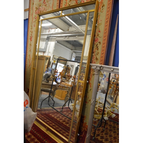 328 - A good large Regency design gilt framed rectangular mirror 7' 6