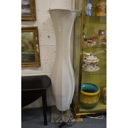 341 - An unusual Roche Bobois large floor standing lantern with cotton covered bodies.