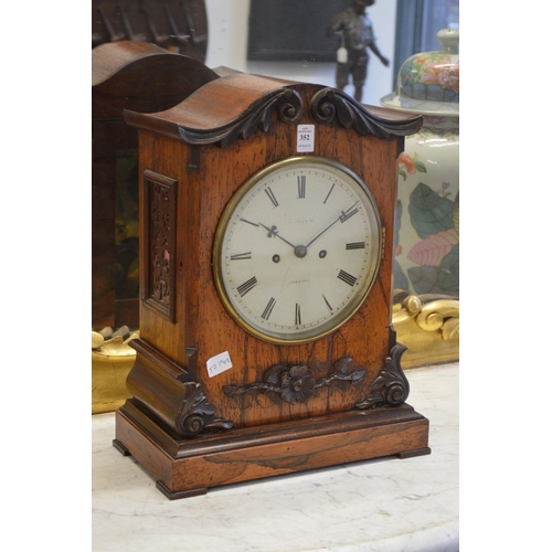 352 - A good early 19th century rosewood bracket clock.