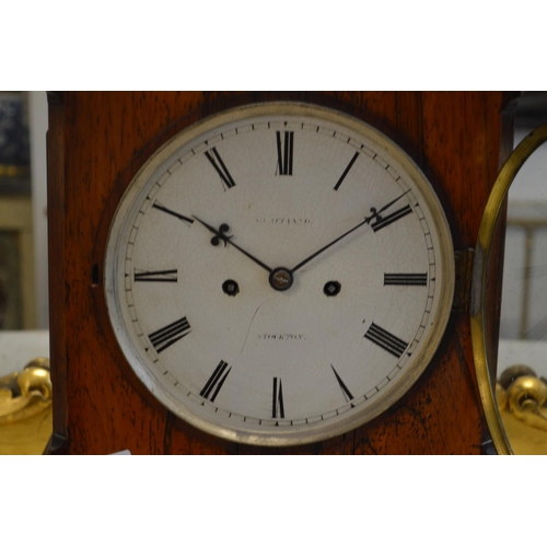 352 - A good early 19th century rosewood bracket clock.