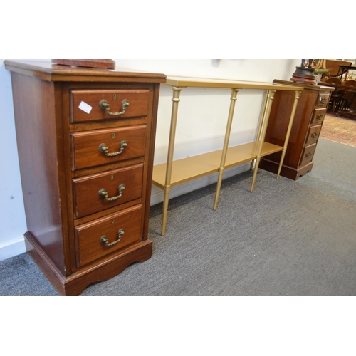 362 - A pair of mahogany four drawer pedestal chests.