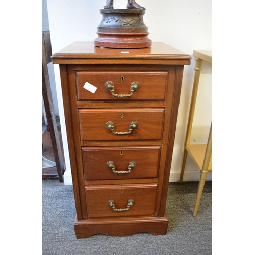 362 - A pair of mahogany four drawer pedestal chests.