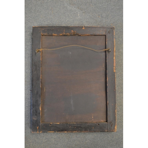 368 - A walnut cushion framed mirror.