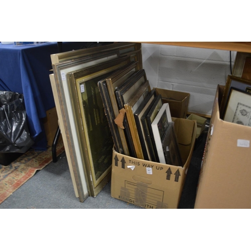 383 - A quantity of paintings, prints and engravings etc.