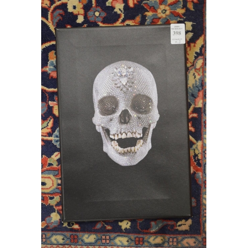 398 - Three prints relating to Damien Hirst including the crystal skull.