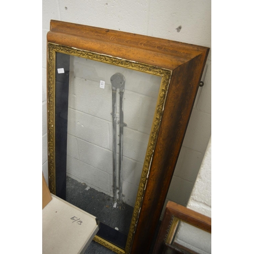 471 - A large unusual moulded oak and gilded frame.