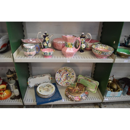 57 - A quantity of Maling lustre ware and other decorative china.