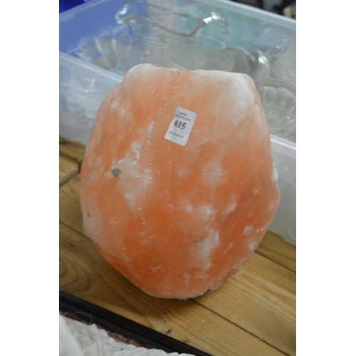 615 - A large Himalayan rock salt lamp base.