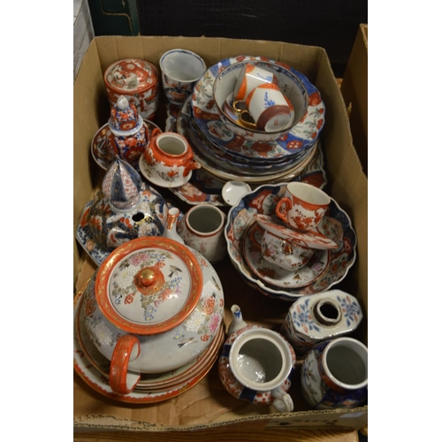 659 - A collection of Japanese Imari and Kutani china.