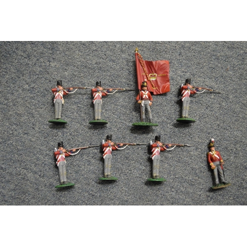 695 - A good collection of cast and painted soldiers, average height 4.5