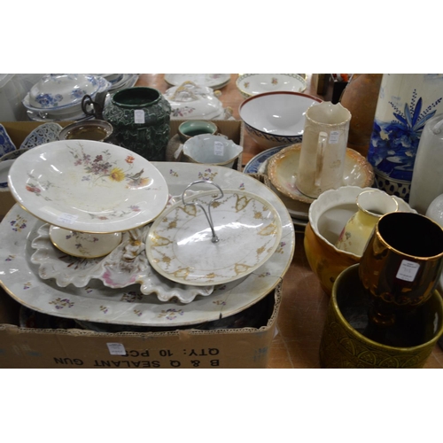 715 - Miscellaneous china to include jugs, vases, stick stand etc.