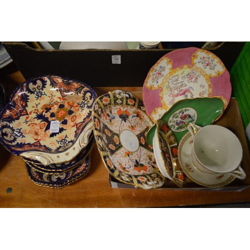 725 - Davenport, Crown Derby and other decorative china.