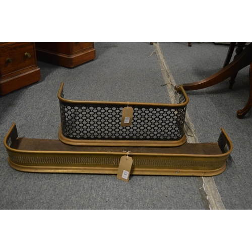 769 - Two small 19th century pierced brass fenders, 2' 11