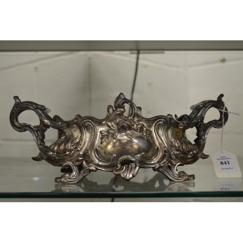 841 - A rococo style plated small jardiniere.