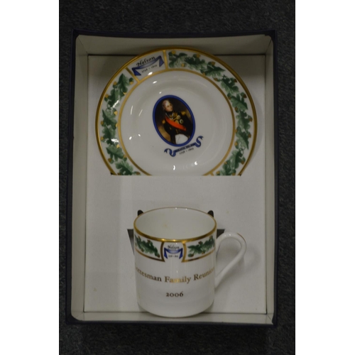 888 - A Royal Worcester Nelson cup and saucer, boxed.