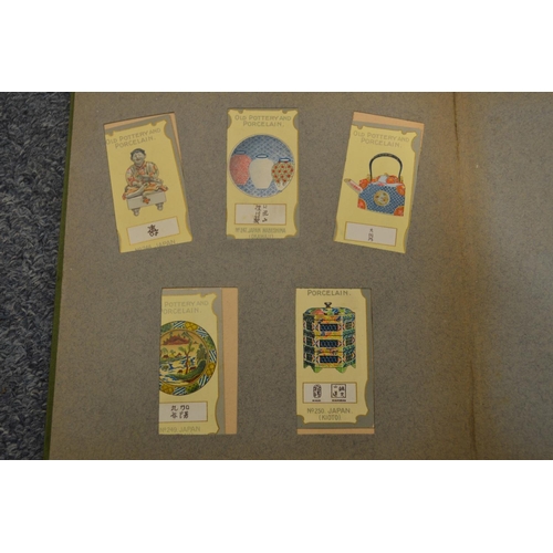 902 - Chairman cigarette cards, five albums containing a complete set of old pottery and porcelain.